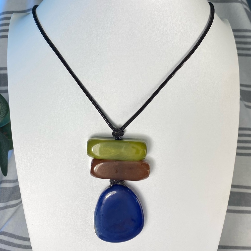 Cute Boho Glass Stone Necklace